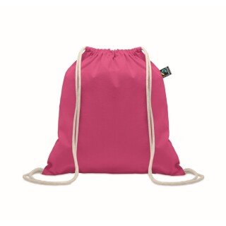 Stahovací batoh,Fairtrade 180g, fuchsiová