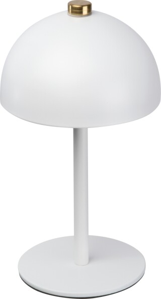 Stolní lampa z nerezové oceli, bílá