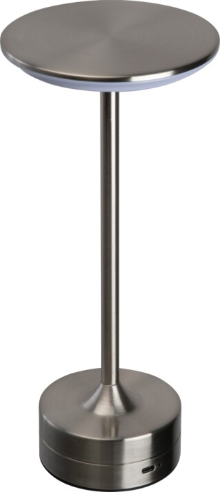 Stolní lampa z nerezové oceli, šedá