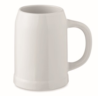 Sublimační půllitr na pivo 500 ml, bílá
