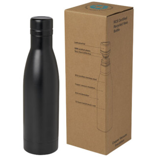 Termo láhev na pití, 500ml, z recyklované nerezové oceli, černá