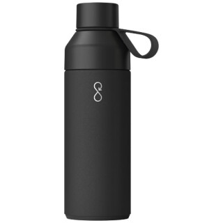 Termo láhev na pití, 500ml, z recyklovaných materiálů, černá