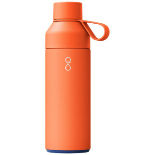 Termo láhev na pití, 500ml, z recyklovaných materiálů, oranžová