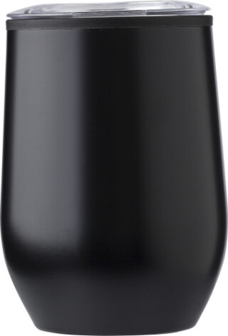 HEFROS Cestovní hrnek z nerezové oceli, 300 ml, , černá