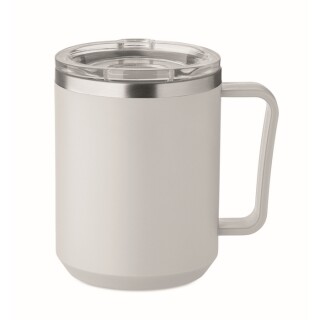ZAFER Dvoustěnný termohrnek z nerezové oceli, 400 ml, šedá