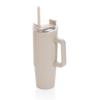 Termohrnek s madlem 750 ml z RCS recyklovaného plastu, krémová