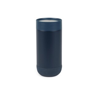 Termohrnek s push zavíráním z RCS recyklované nerezové oceli 350ml, tmavá modrá