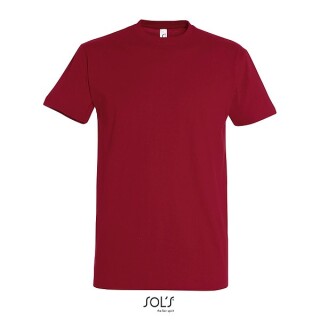 Tričko SOLS IMPERIAL MEN, tmavě červená, XL