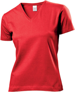 Tričko STEDMAN CLASSIC V-NECK WOMEN červená M