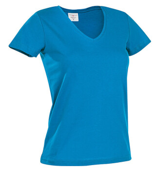 Tričko STEDMAN CLASSIC V-NECK WOMEN tyrkysová XL