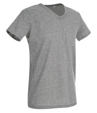 Tričko STEDMAN STARS BEN V-NECK tmavě šedý melír XXL