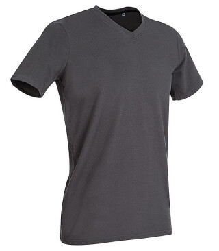 Tričko STEDMAN STARS CLIVE V-NECK středně šedá M