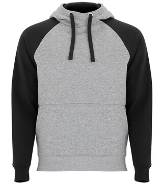 Unisex dvoubarevná mikina ROLY BADET, šedá/černá XL