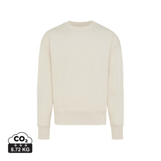 Unisex mikina Iqoniq Kruger relaxed fit, krémová bílá, velikost XS