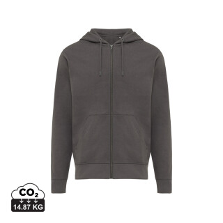 Unisex mikina na zip s kapucí Iqoniq Abisko, antracitová, velikost XL