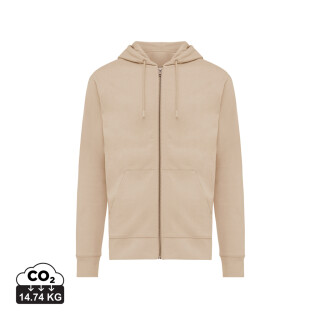 Unisex mikina na zip s kapucí Iqoniq Abisko, béžová, velikost XL