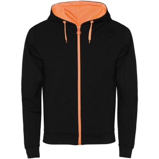 Unisex mikina ROLY FUJI, černá/oranžová, L