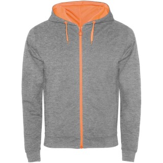 Unisex mikina ROLY FUJI, šedá melanž/oranžová, XXL