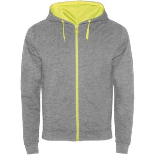 Unisex mikina Roly Fuji, velikost 2XL, šedá/žlutá