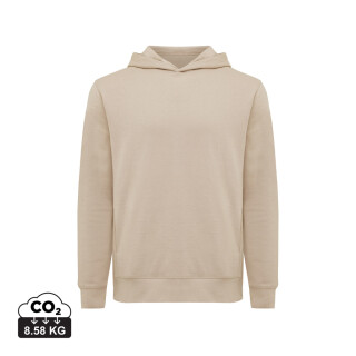 Unisex mikina s kapucí a bočními kapsami Iqoniq Yengo, béžová, velikost XS