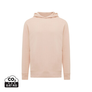 Unisex mikina s kapucí a bočními kapsami Iqoniq Yengo, světlá růžová, velikost XS