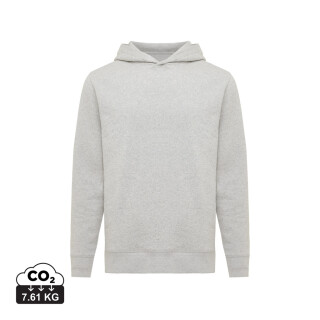 Unisex mikina s kapucí a bočními kapsami Iqoniq Yengo, světle šedá, velikost XS
