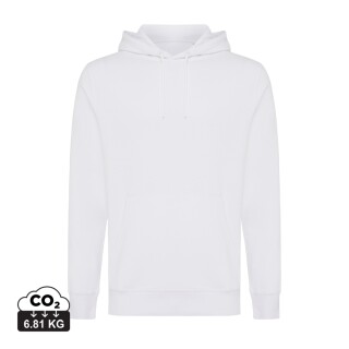 Unisex mikina s kapucí Iqoniq Rila, velikost 3XL, bílá