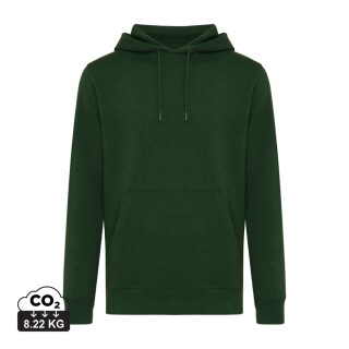 Unisex mikina s kapucí Iqoniq Rila, velikost XL, tmavá zelená
