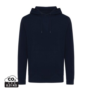 Unisex mikina s kapucí Iqoniq Rila, velikost XS, námořní modrá