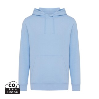 Unisex mikina s kapucí Iqoniq Rila, velikost XXL, světlá modrá