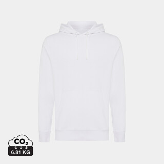 Unisex mikina s kapucí IQONIQ Rila, velikost XXS, bílá