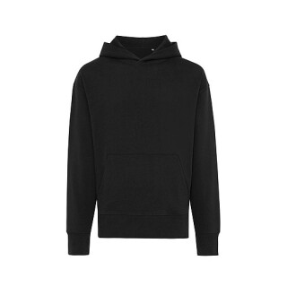 Unisex mikina s kapucí Iqoniq Yoho z recyklované bavlny, černá, M