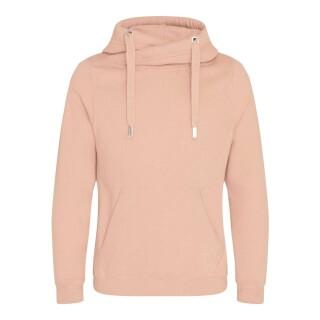 Unisex mikina s kapucí AWDIS CROSS NECK HOODIE, béžová, velikost XXL