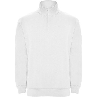 Unisex mikina se čtvrtkovým zipem, ROLY ANETO, bílá, vel. 3XL