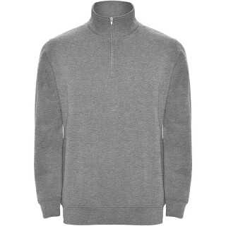 Unisex mikina se čtvrtkovým zipem, ROLY ANETO, šedá, vel. M