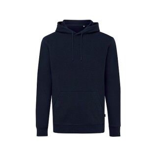 Unisex recyklovaná mikina Iqoniq s kapucí, námořní modrá, M