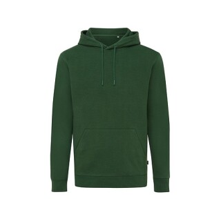 Unisex recyklovaná mikina Iqoniq s kapucí, tmavě zelená, XL