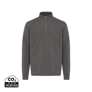 Unisex mikina se čtvrtečním zipem IQONIQ Elgon, velikost 3XL, antracitová