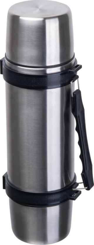 Vakuová termoska s pohárky 1000 ml, šedá