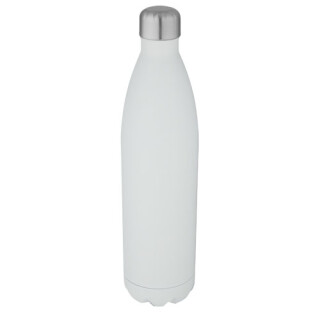 Velká nerezová termo láhev, 1l, bílá