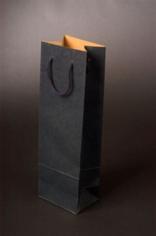 VINNIE Papírová taška na láhev vína 12 x 40 x 9 cm, modrá