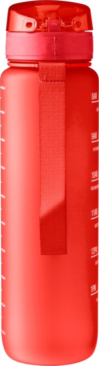 ZERIN Láhev na pití z recyklovaného plastu, 1000 ml, červená